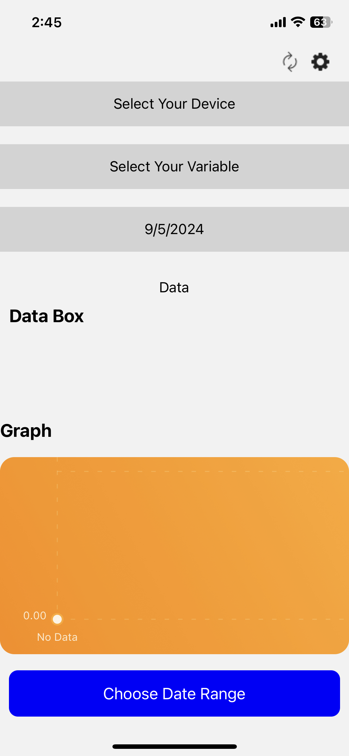 Data Viewing Screen